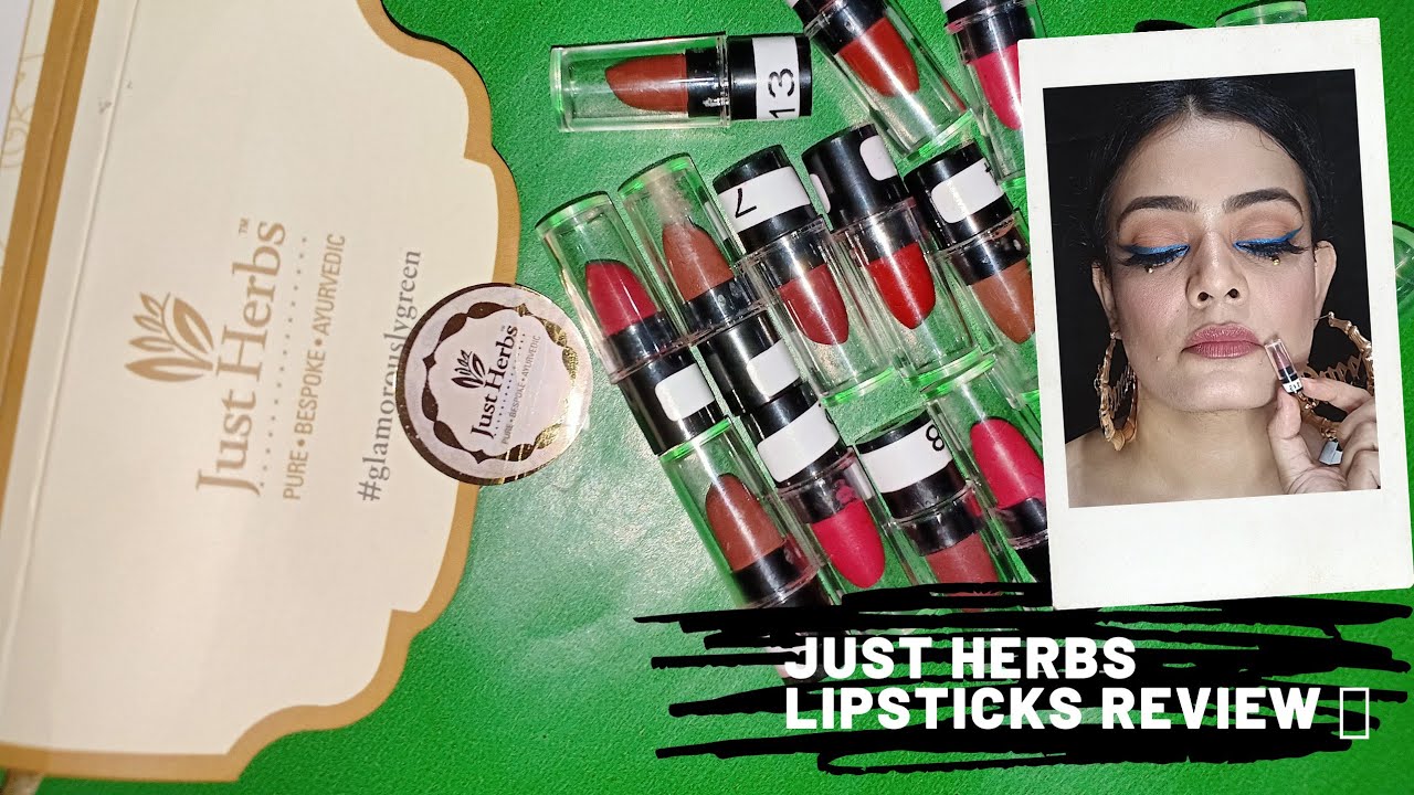 JUST HERBS MINIATURE LIPSTICKS | HONEST REVIEW & SWATCHES | QUIRKISH QUEEN