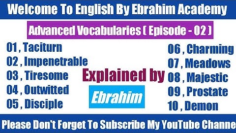 Advanced Vocabulary ( Episode - 02 ) by explaining in Rohingya language