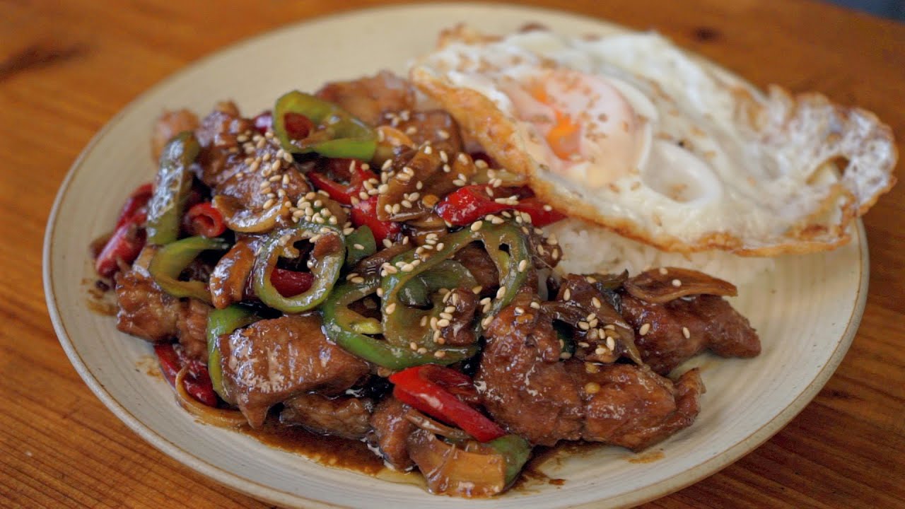 How to Make the Best Pork Steak and Eggs Ever! (Korean Rice Bowl Style)