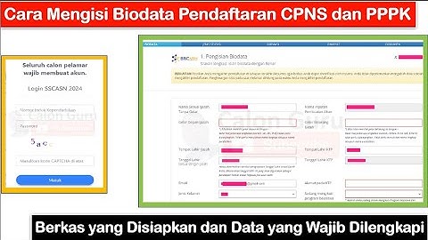 Cara Pengisian Biodata di Akun SSCASN Link Pendaftaran CPNS dan PPPK sscasn bkn go id / biodata