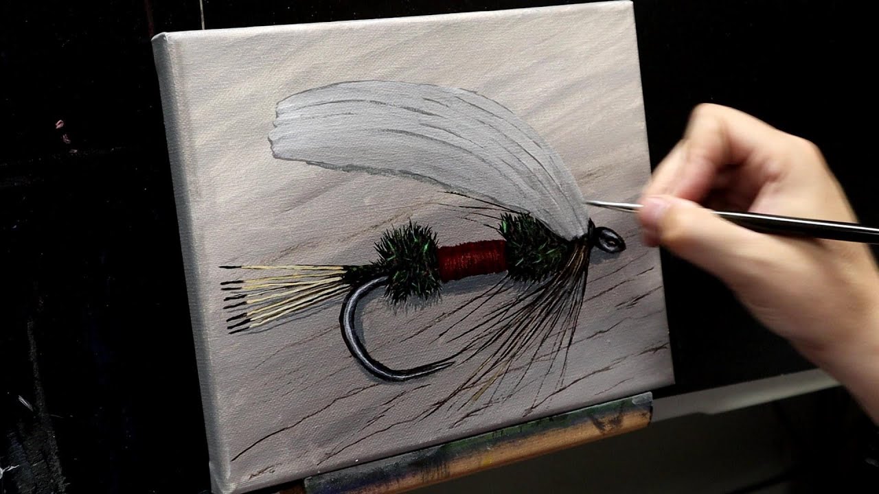 How To Paint A Royal Coachman Fly Fishing Wetfly #painting #flyfishing #art  