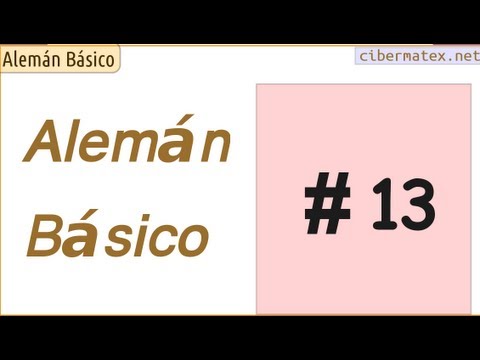 Aprende alemán. Curso Básico. Lección 13
