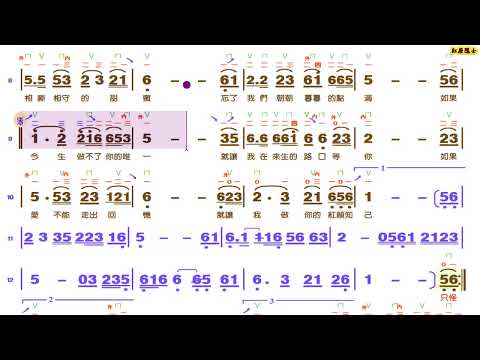 紅顏知己 -G調伴奏(動態譜)