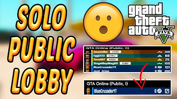GTA 5 Online How To Get In A Public Session By Yourself PC Tutorial