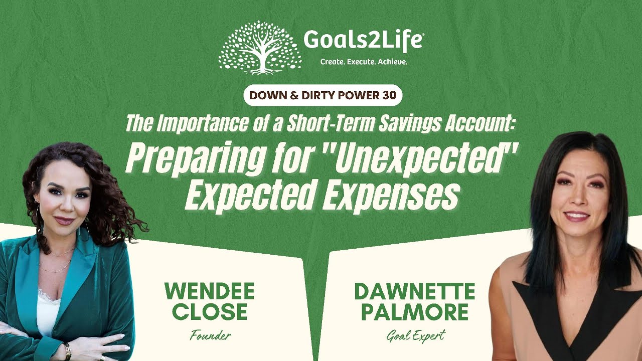 The Importance of a short-term Saving Account: Preparing for "Unexpected" Expected Expenses