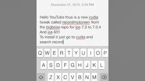 The new screen recorder for ios 7(jailbreak only)