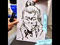 Giving portraits to strangers in Kuala Lumpur (drawing with two hands)