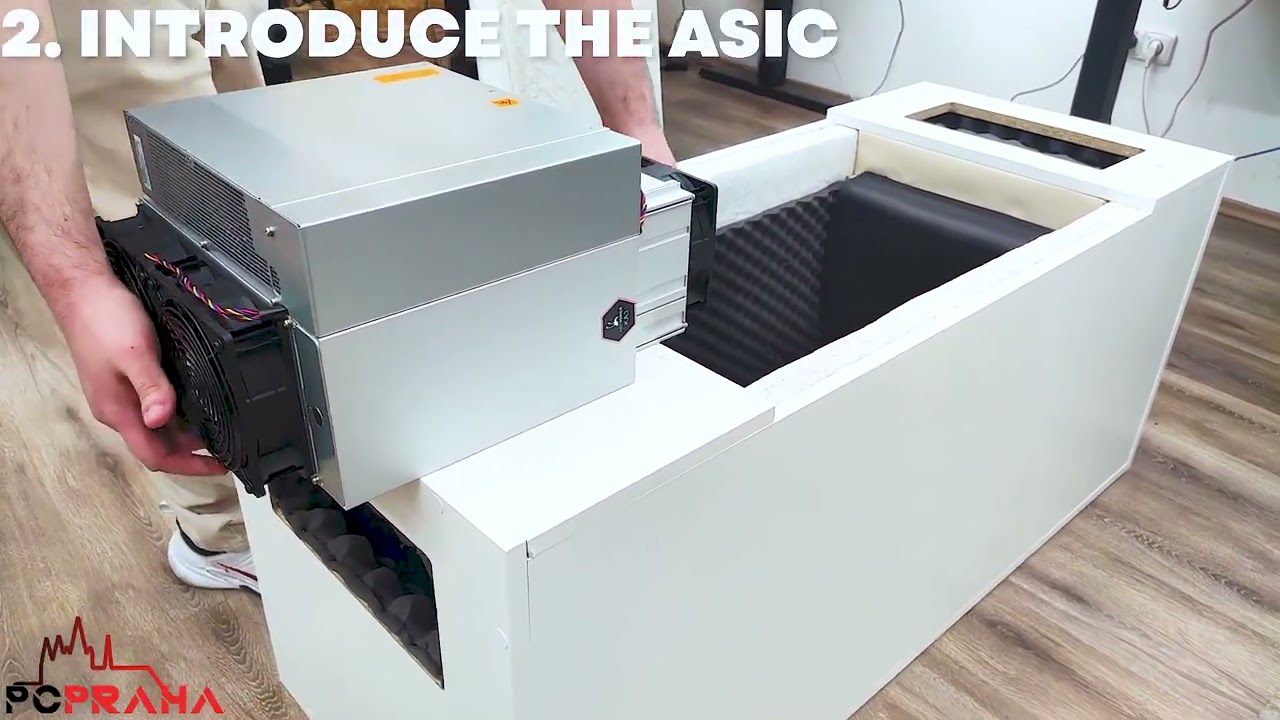 Anti-noise case for Asic S19 and other models. The box reduces the noise to  36 dB!