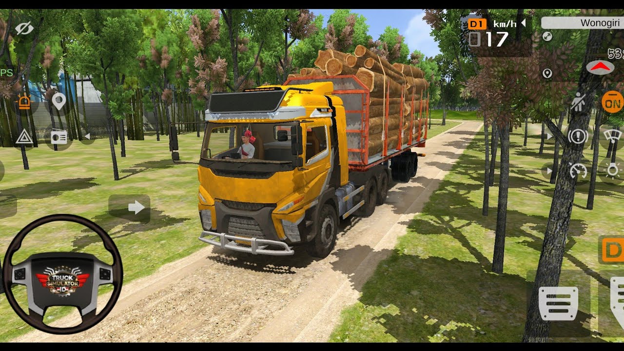 🚛Truck simulator Indonesia by Maleo 🐔 Wonsoro to Wonogiri✅ Logs delivery🛣️ Offroad Gameplay