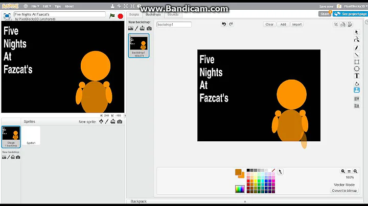 Tutorial how to make FNAF game Scratch l Part 1:TitleScreen