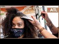 new curly cut AND bleach-free color at salon skanda | ATL curly hair salon vlog