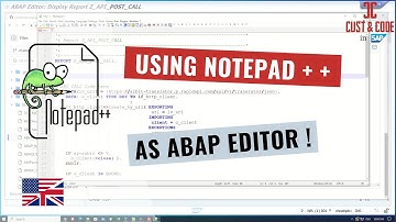 Using Notepad++ as ABAP Editor [english]