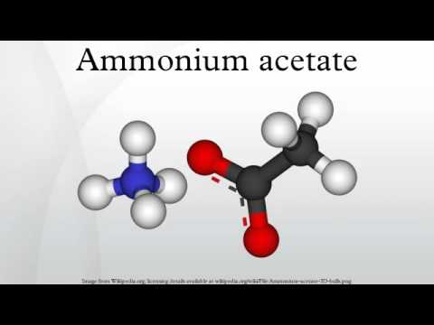 วีดีโอ: วิธีรับแอมโมเนียมอะซิเตทจากกรดอะซิติก