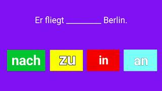 A1, A2, B1 - Deutsch lernen, #Grammatik, Deutsche Grammatik, #Präposition, #nach #zu #deutschlernen