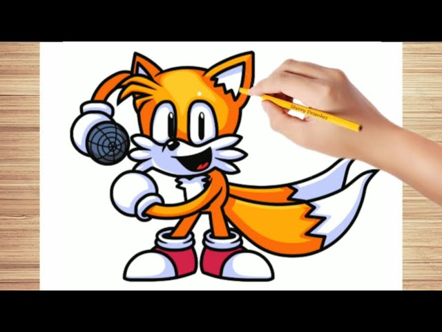 Como DESENHAR o TAILS voando - Como DIBUJAR a TAILS clasico 