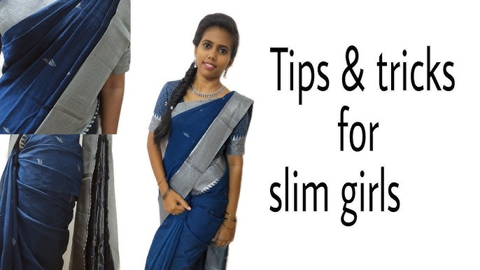 Saree draping tips for skinny girls  How to style a saree for beginners 