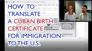 How to Translate a Cuban Birth Certificate into English for Immigration