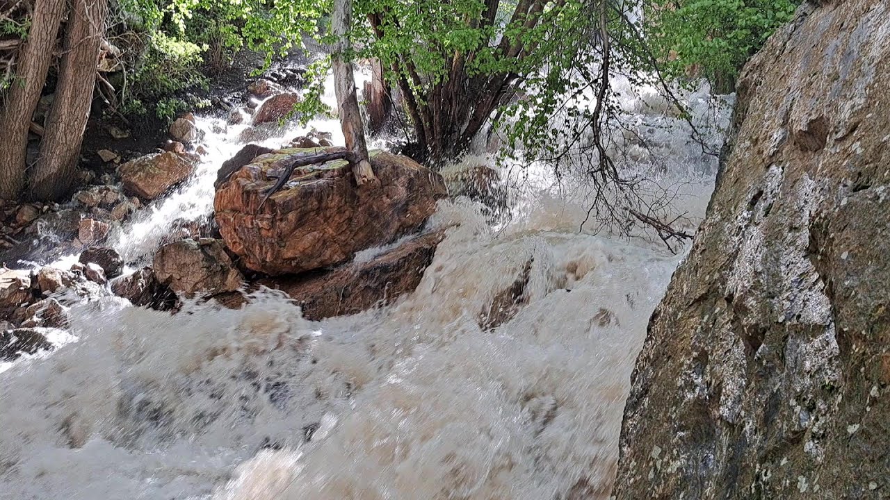 Spectacular Snow Melt Runoff at Willard Creek Mountain Above Willard