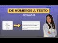 Como convertir números a letras en Excel
