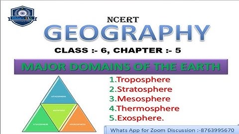 MAJOR DOMAINS OF THE EARTH