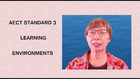 AECT Standard 3 Learning Environments Video