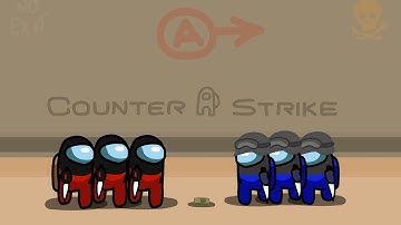 Traitor Among us in a counter strike animation