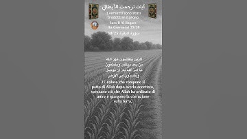 سورة البقرة 30/25 itali/arabo #القران_الكريم #quran