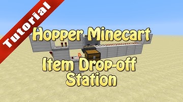 Minecraft Tutorial: Hopper Minecart Item Drop-off Station