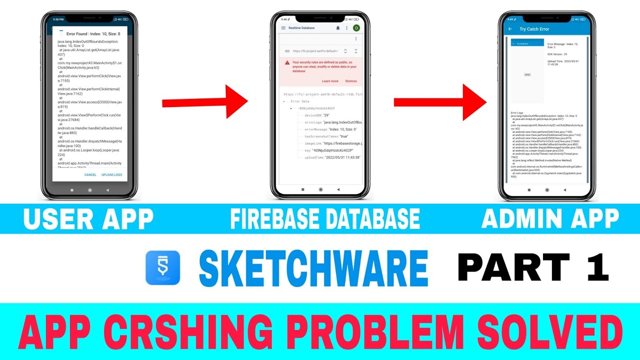 App Crash Error Problem Sketchware Try Catch Exception Sketchware