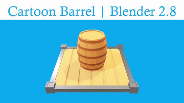 Cartoon wooden barrel - Blender 2.8