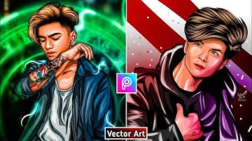 Neon Glowing Cartoon Photo Editing Tutorial || Vector Art Tutorial || Cartoon Editing Apps