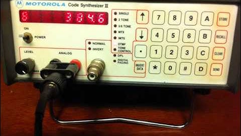 Programming the Motorola Code Synthesizer II for Quik Call Selective Calling