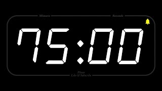 75 MINUTE - TIMER \& ALARM - 1080p - COUNTDOWN