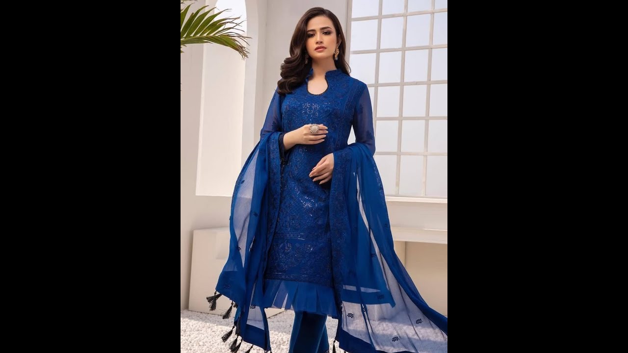 Top Pakistani Actresses who love to wear Blue Dress #fashion #shorts #shortvideo #short #shortsvideo