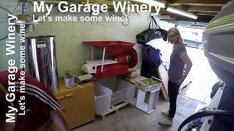 The Great Crush - Using My Crusher Destemmer to Crush White Grapes In My Garage Winery!