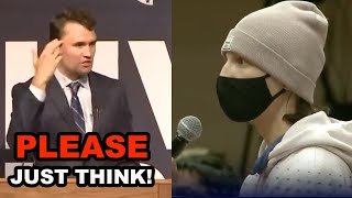 Charlie Kirk SCHOOLS College Student On Transgenderism and Leaves Room SPEECHLESS | Q&A