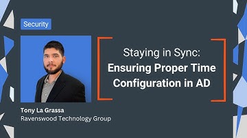 Time Sync Methods for Active Directory | Ravenswood Technology Group