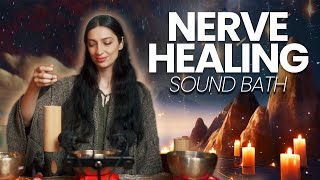 Nerve Healing Frequency Music   Sound Bath Meditation (1 Hour)