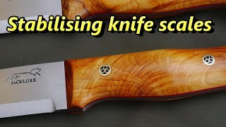 Wood stabilising for knife scales | My thoughts and processes