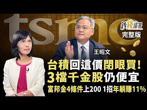 台積電回這價位閉眼買？3檔千金股好便宜 4條件富邦金200元《鈔錢部署》盧燕俐 ft.王昭文 20260618