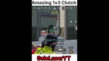 Amazing 1v3 Clutch 😲 #1v3clutch #1v4clutch #bgmi #sololaseryt #bgmishorts #shorts