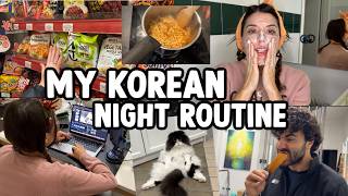 NIGHT ROUTINE SUPER RILASSANTE! CIBO COREANO 🍜 & SKINCARE🧴