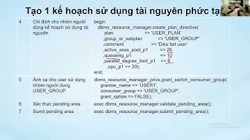 Buổi 18 - 20.Quản lý tài nguyên | Trần Văn Bình Oracle Database Master