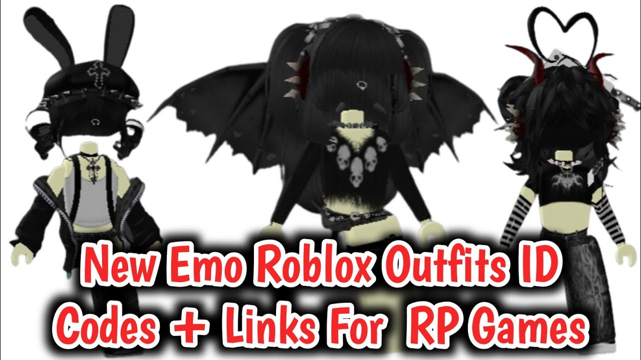 3 EMO OUTFIT ID CODES FOR BROOKHAVEN RP, BERRY AVENUE & BLOXBURG 🖤✨️ 