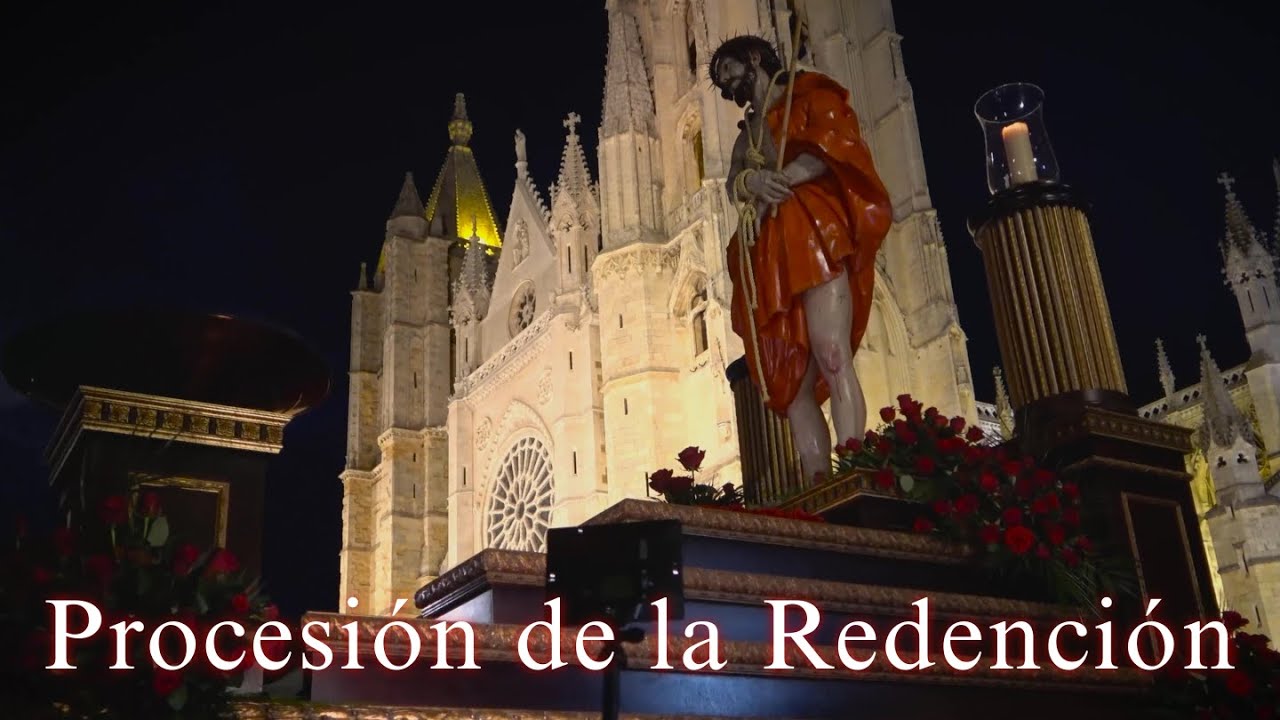 [4k] Salida de la procesión de la Redención a la catedral | Semana Santa León 2025