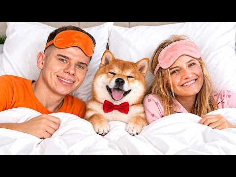 WE HAD OUR FIRST SLEEPOVER WITH SHIBA...🎀🏡
