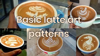 Latte art compilation | Basic latte art patterns | latte art tutorial #latteart #latte