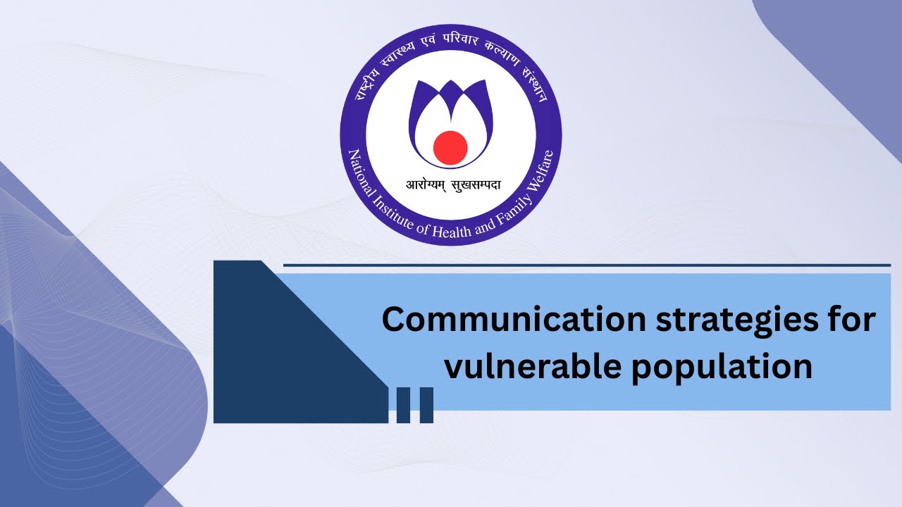 Communication Strategies for Vulnerable Population - YouTube