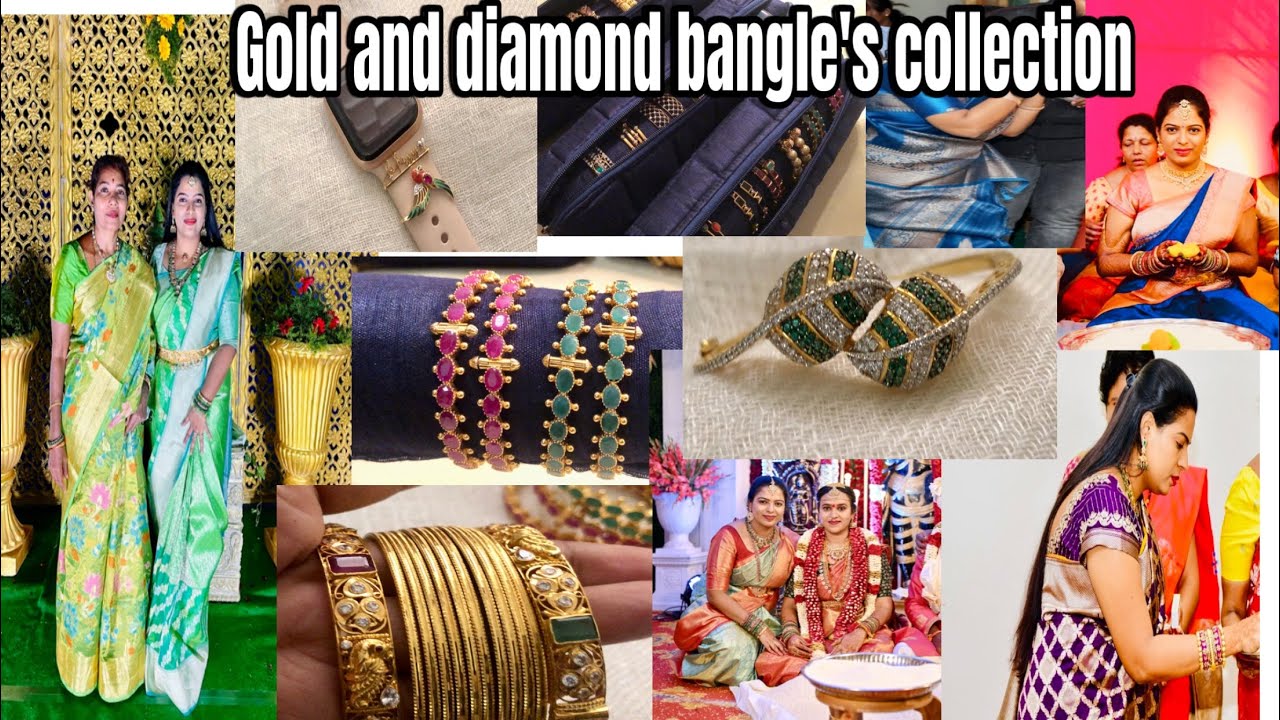 Gold and diamond bangle’s collection 💎💎