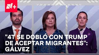 Xóchitl Gálvez asegura que la 4T “se dobló con Trump” en temas de migración